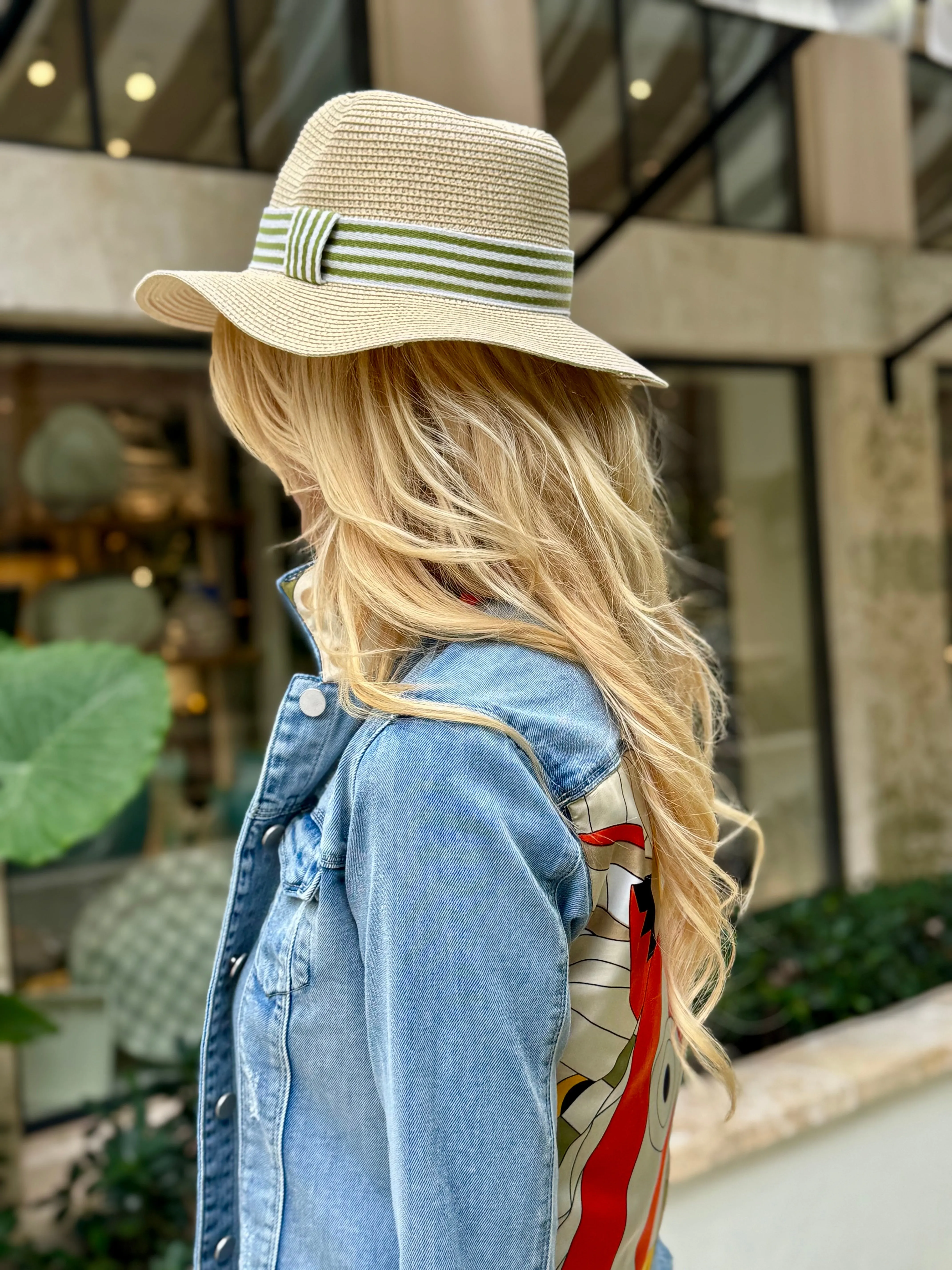 The Light Denim Jacket / Orange and Olive Pucci