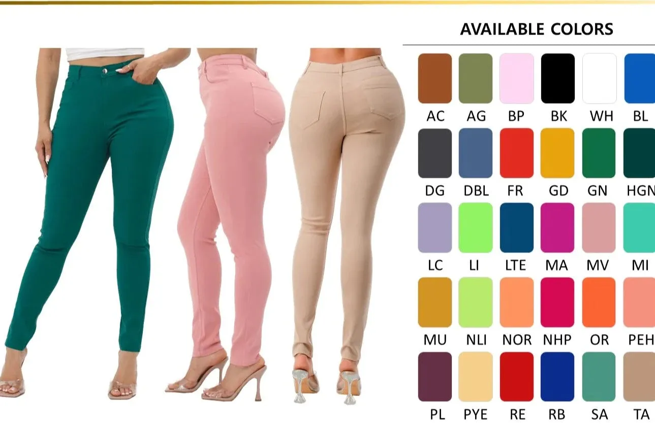THE LUXE NK GLAM GIRL SUPER STRETCHY FLY GIRL JEAN COLLECTION - PINKS