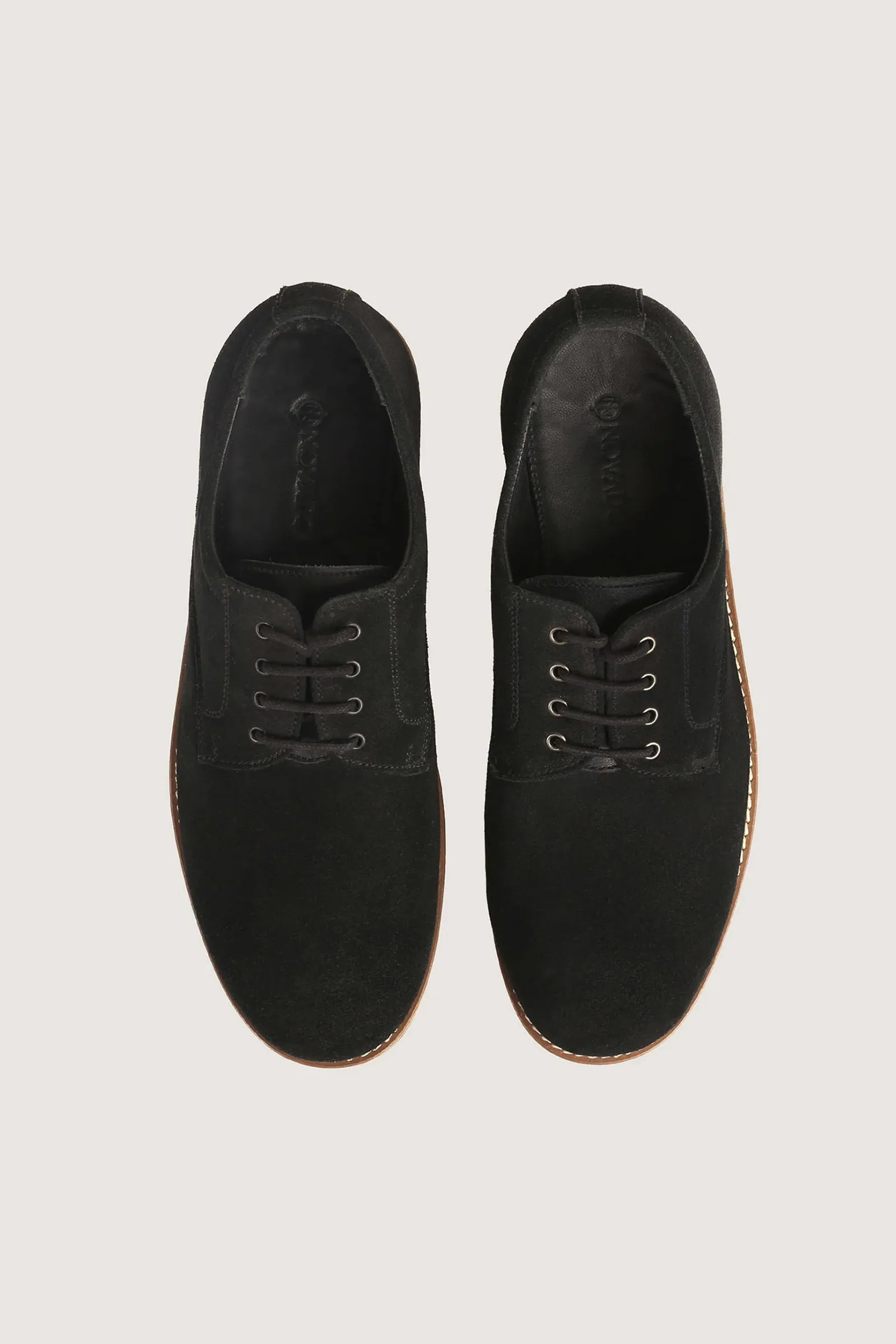 Tie Lace-Up Suede Leather Shoes