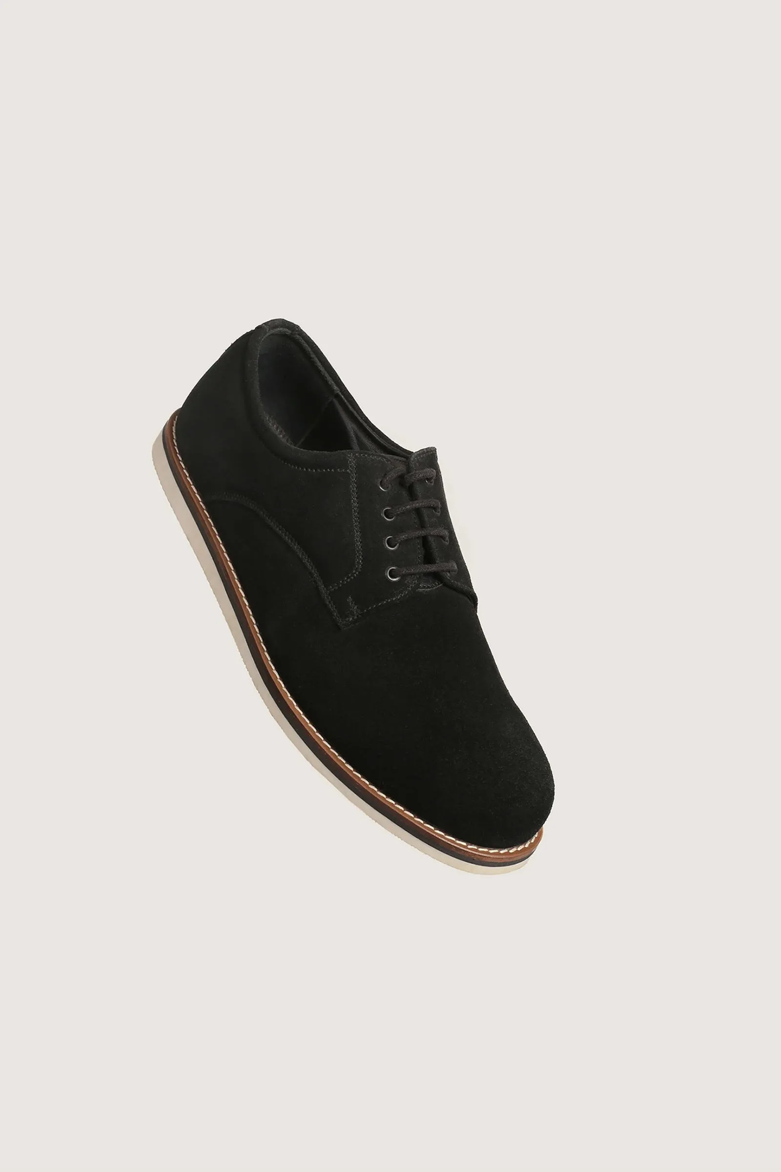 Tie Lace-Up Suede Leather Shoes
