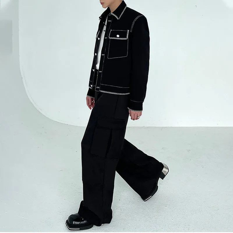 Topstitched Contrast Design Jackets