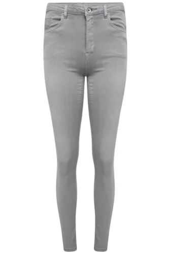 Toxik3 L185-126 High Waist Skinny Jeans - Light Grey
