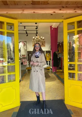 Trench coat long en beige