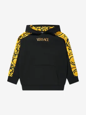 Versace Boys Barocco Logo Hoodie in Black