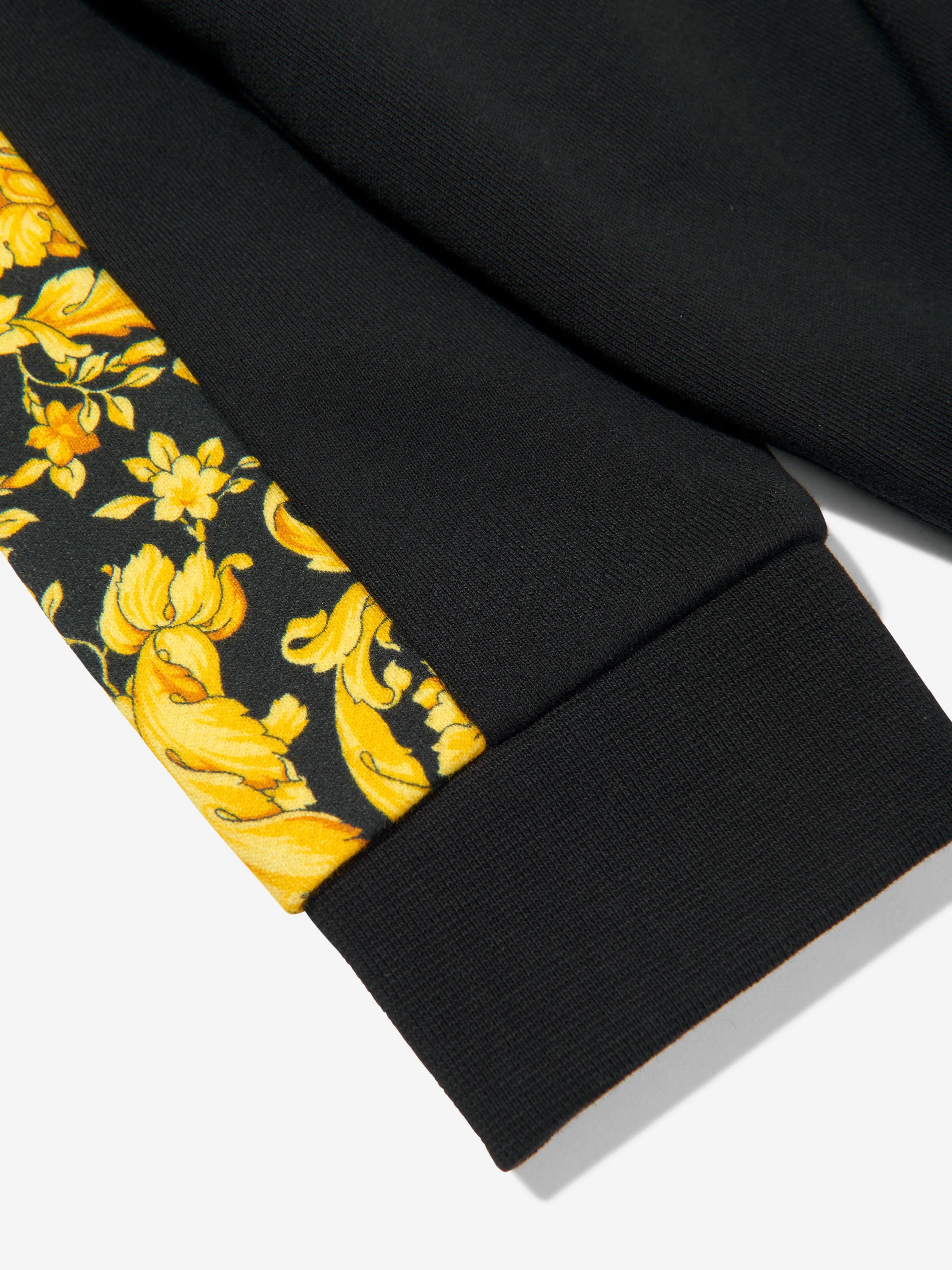 Versace Boys Barocco Logo Hoodie in Black