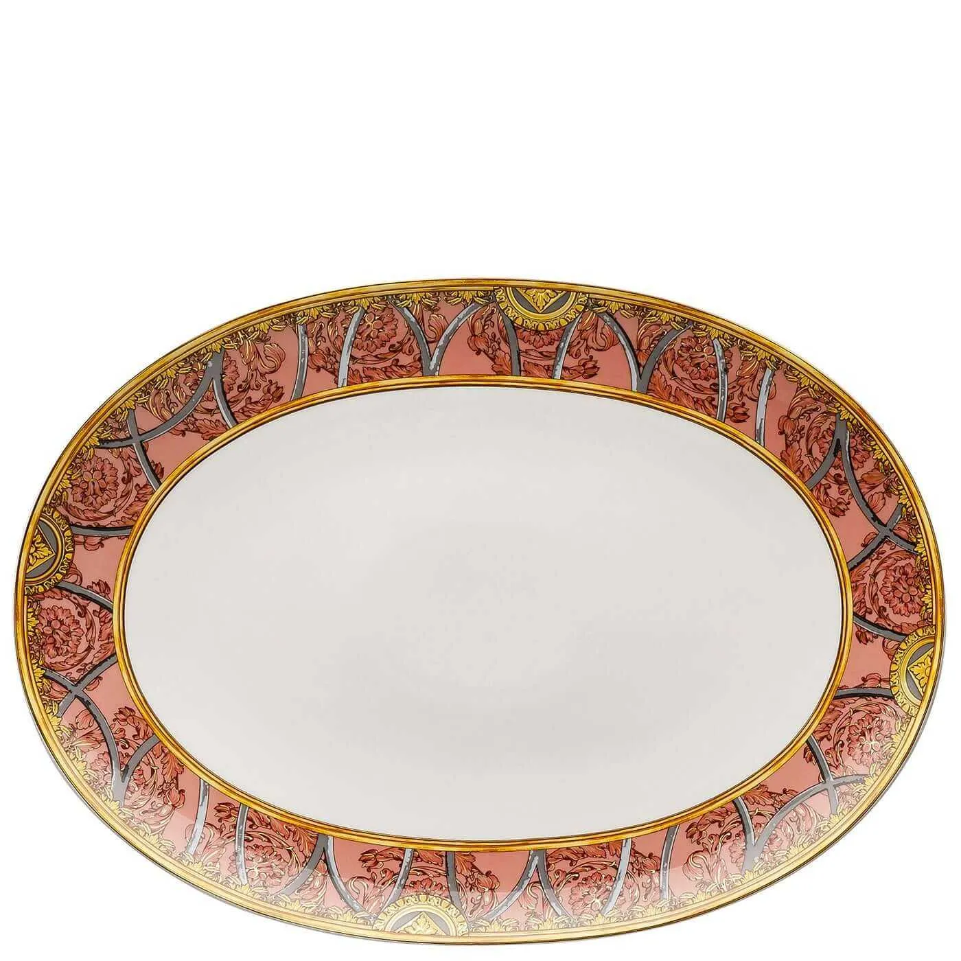 Versace meets Rosenthal La scala del Palazzo Oval platter 38 cm. pink