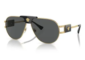 Versace Pilot Sunglasses Gold/Dark Grey