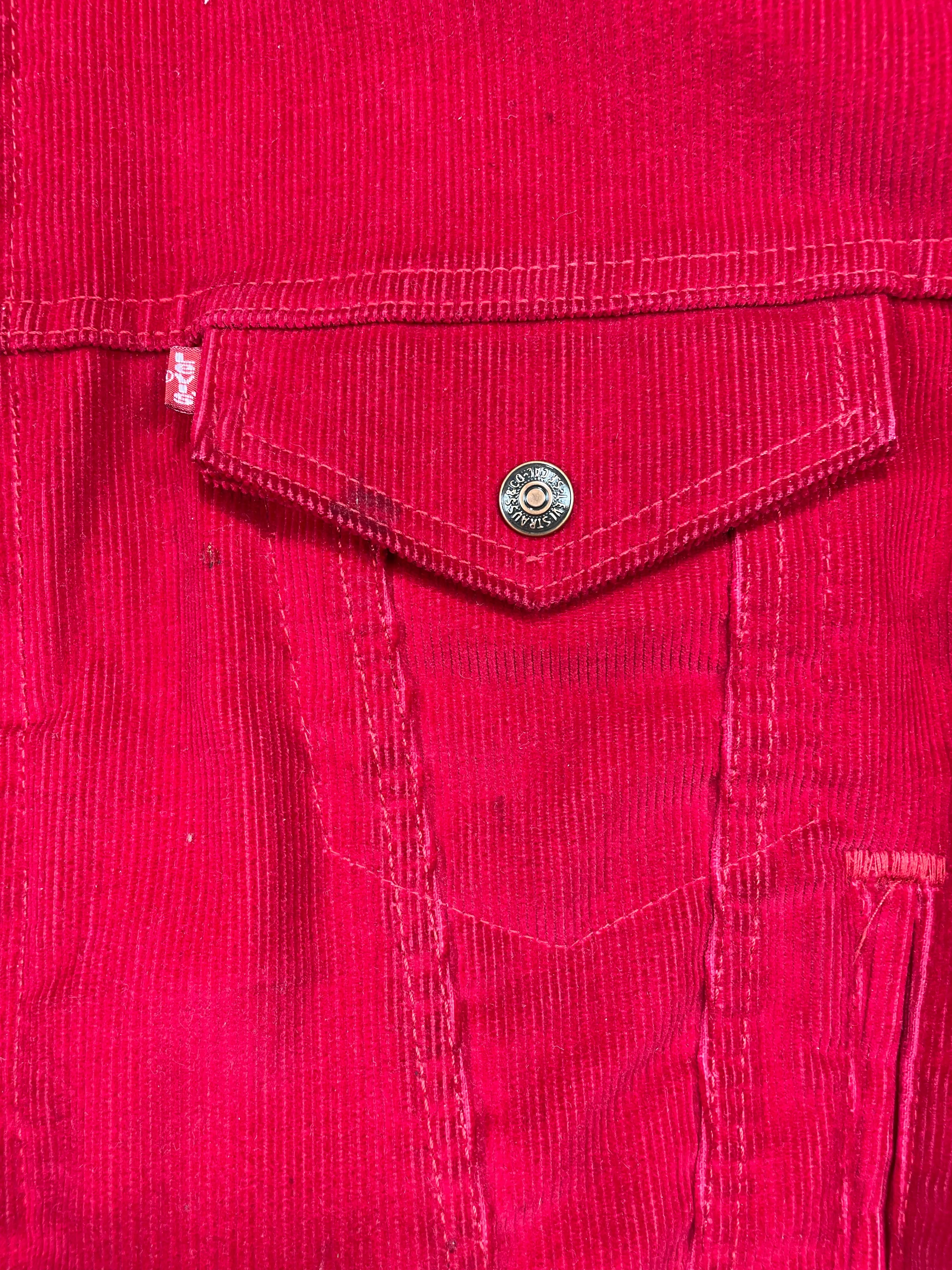 Vintage 1980's Levi Reversible Denim & Corduroy Trucker Jacket (JYJ-141)