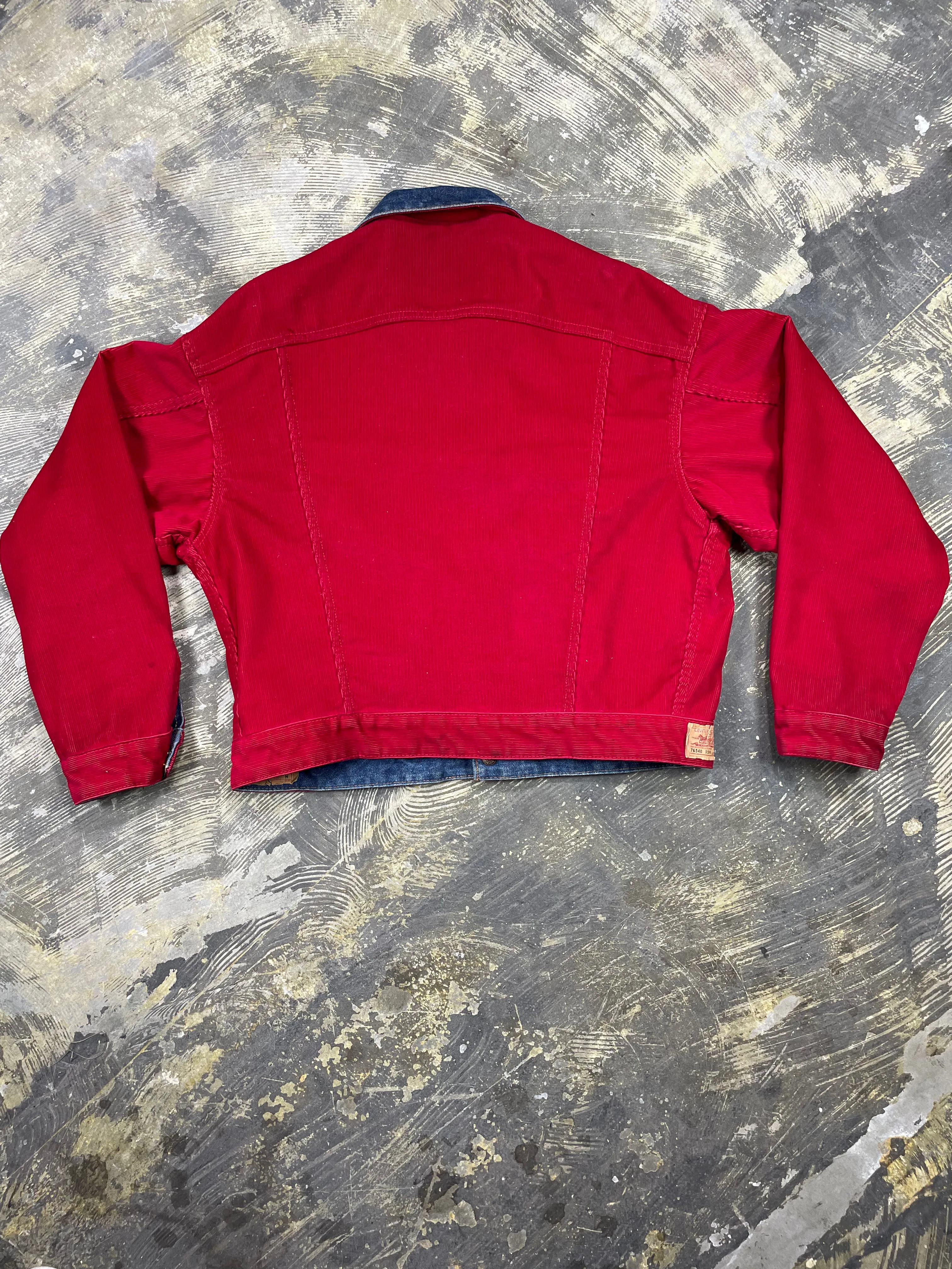 Vintage 1980's Levi Reversible Denim & Corduroy Trucker Jacket (JYJ-141)