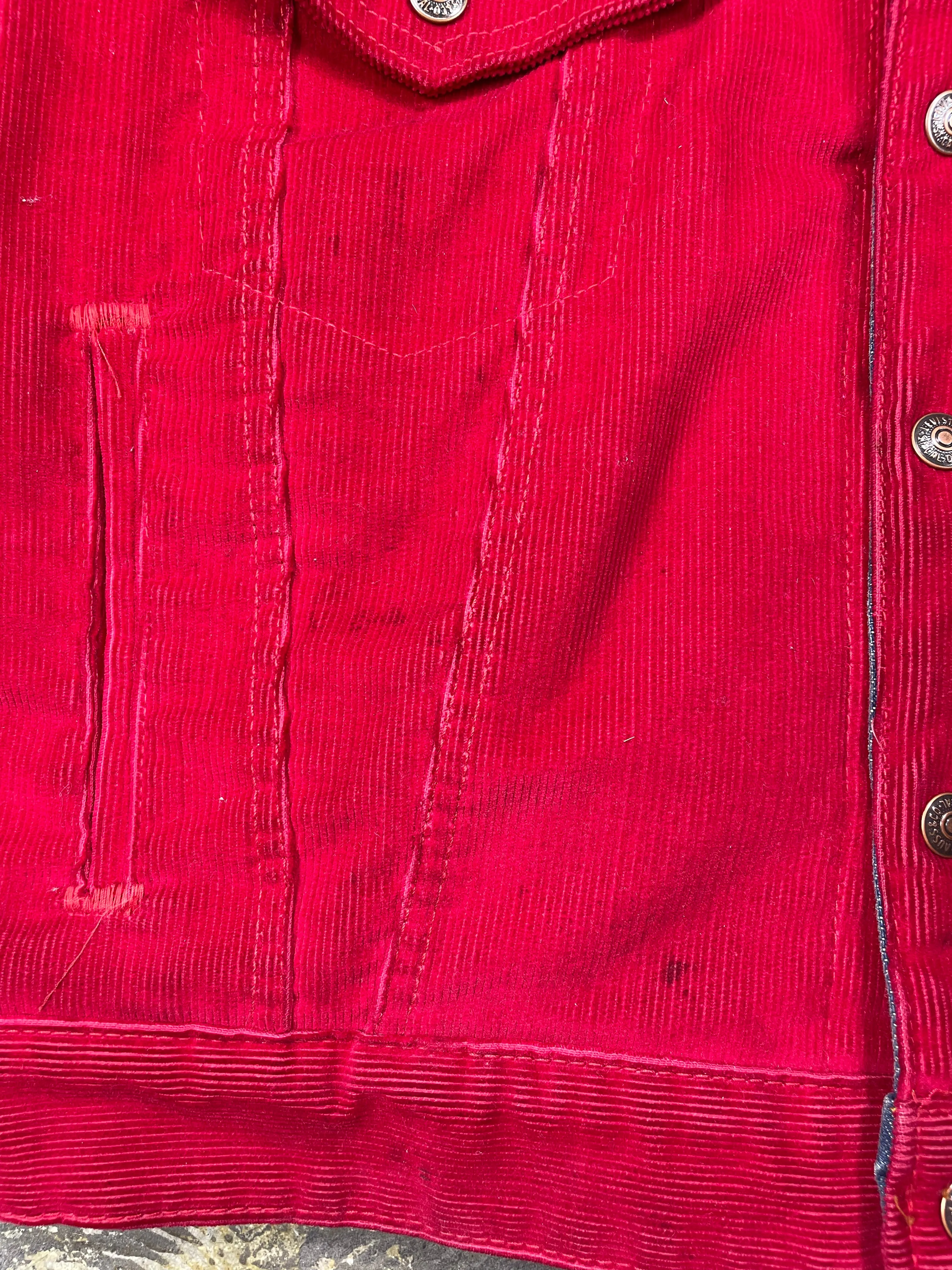 Vintage 1980's Levi Reversible Denim & Corduroy Trucker Jacket (JYJ-141)