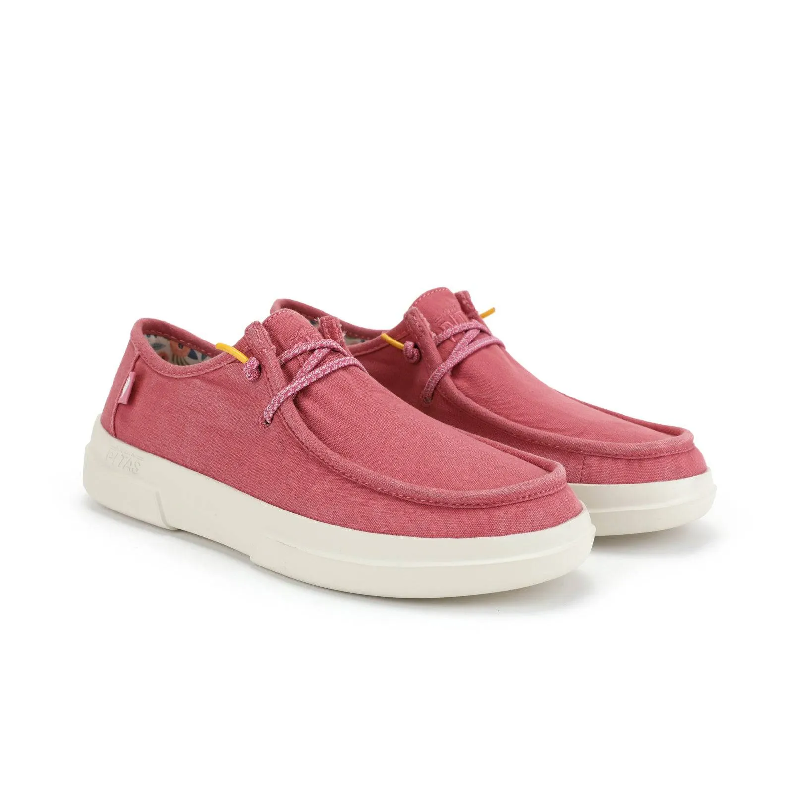 Walk In Pitas Dafne Ladies Strawberry Pink Textile Elasticated Shoes