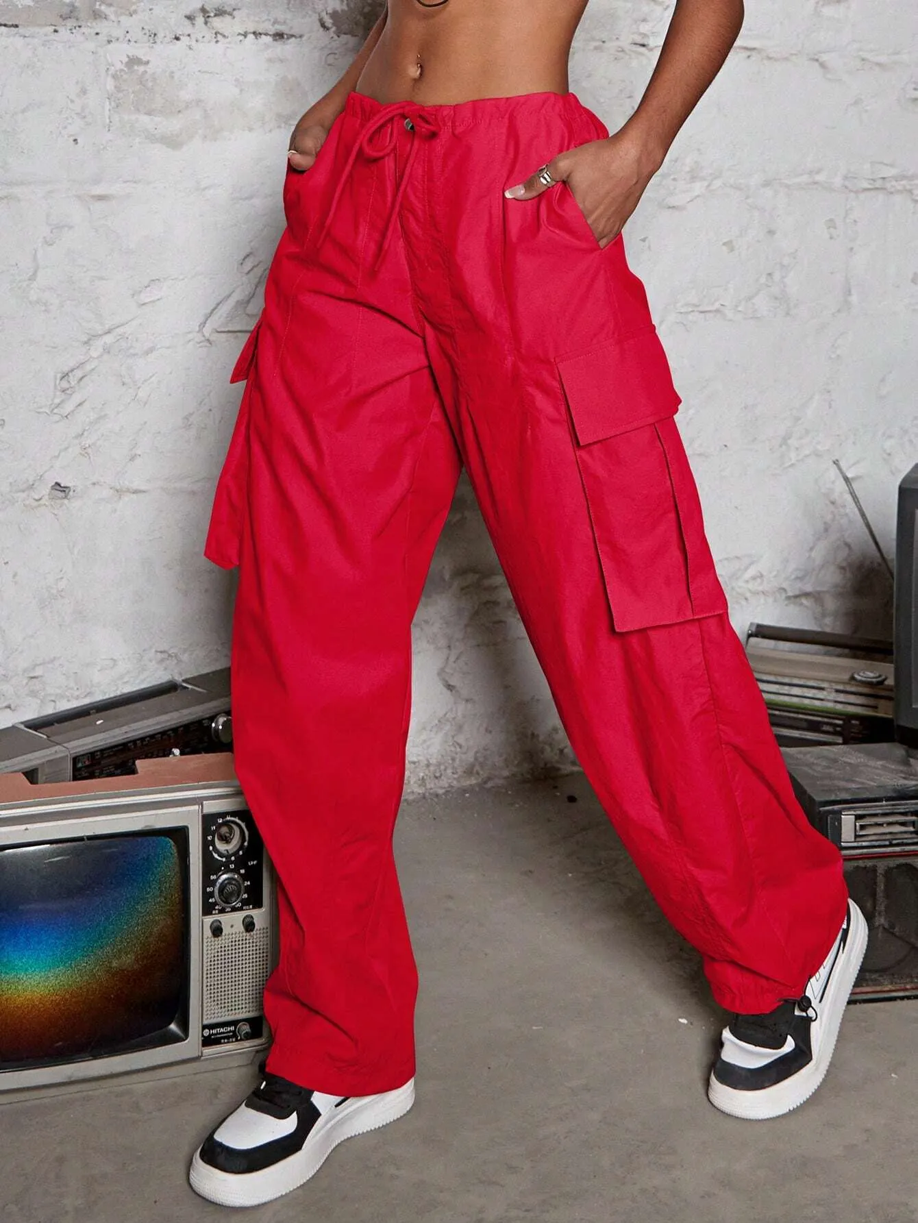 Wide Length Cargo Jogger Pants