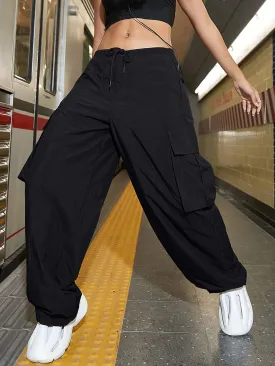 Wide Length Cargo Jogger Pants