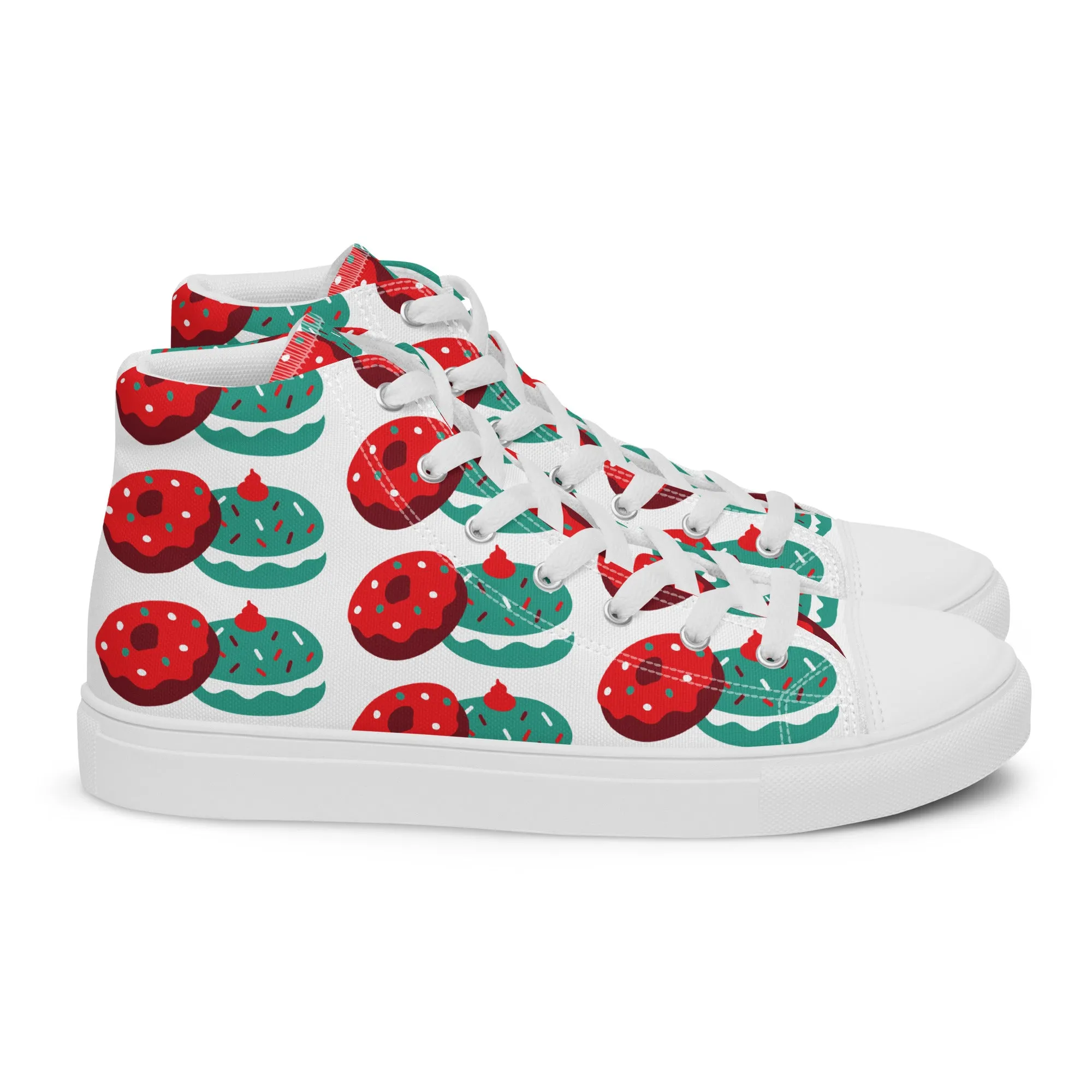 Women Christmas High Top Canvas Shoes (Glamourange Holiday Magic Canvas Shoes For Women - 0014)