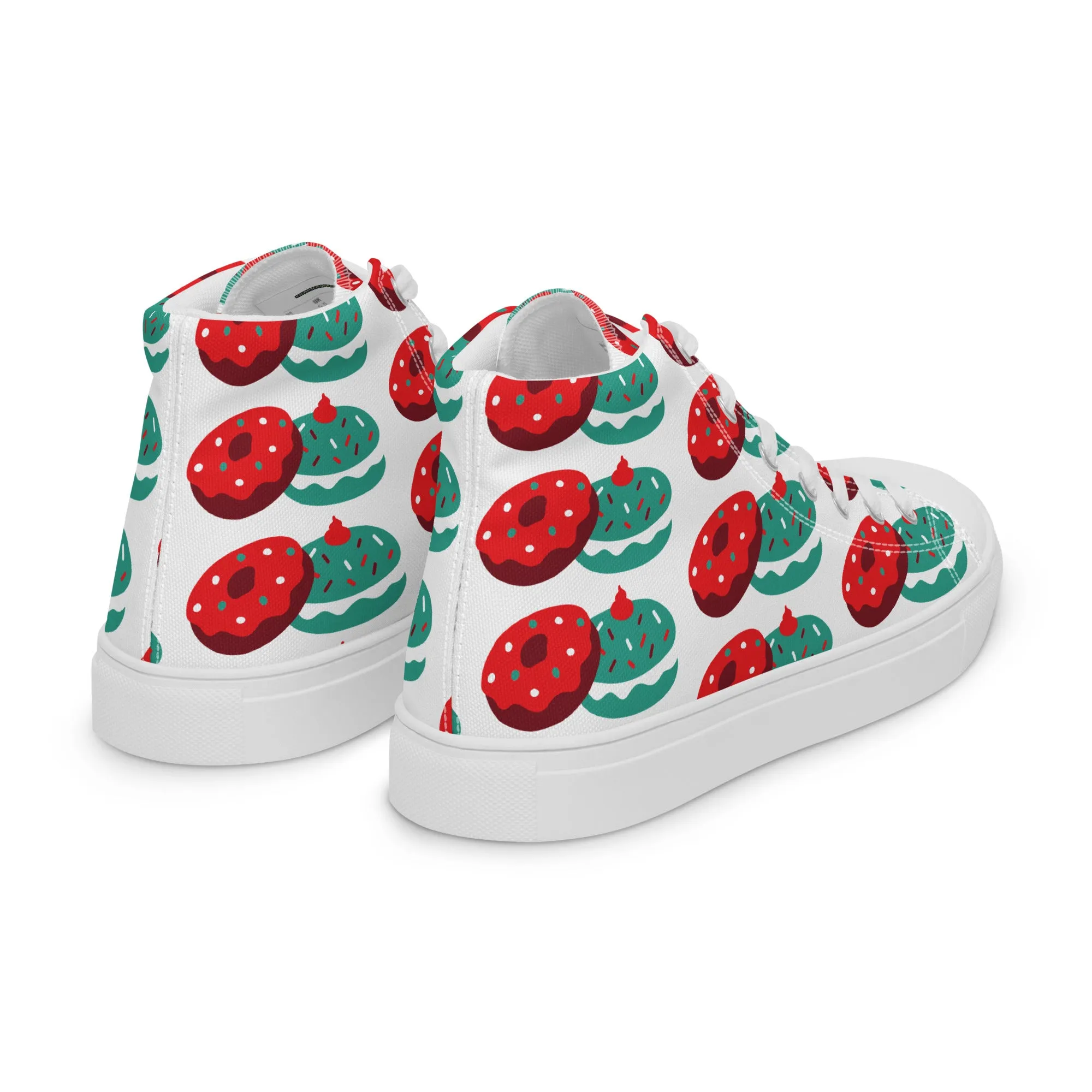 Women Christmas High Top Canvas Shoes (Glamourange Holiday Magic Canvas Shoes For Women - 0014)