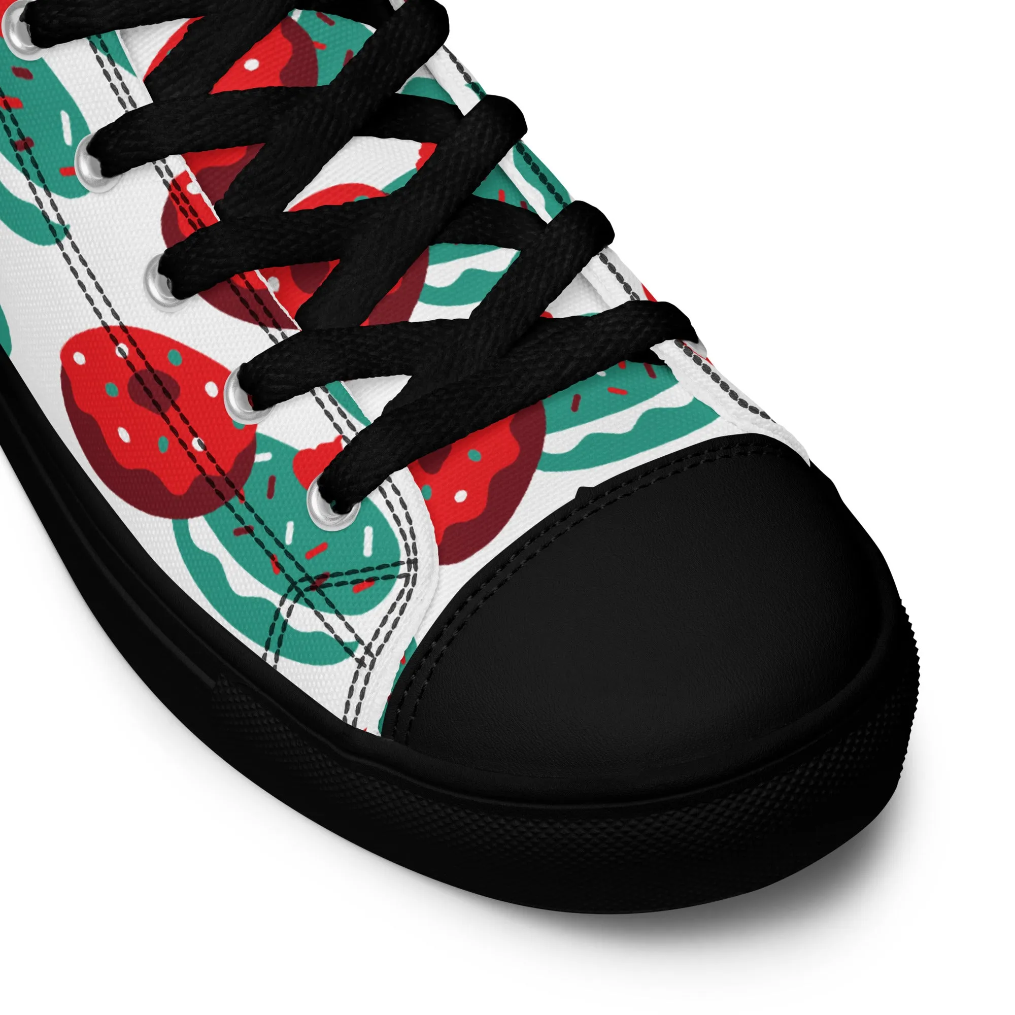 Women Christmas High Top Canvas Shoes (Glamourange Holiday Magic Canvas Shoes For Women - 0014)