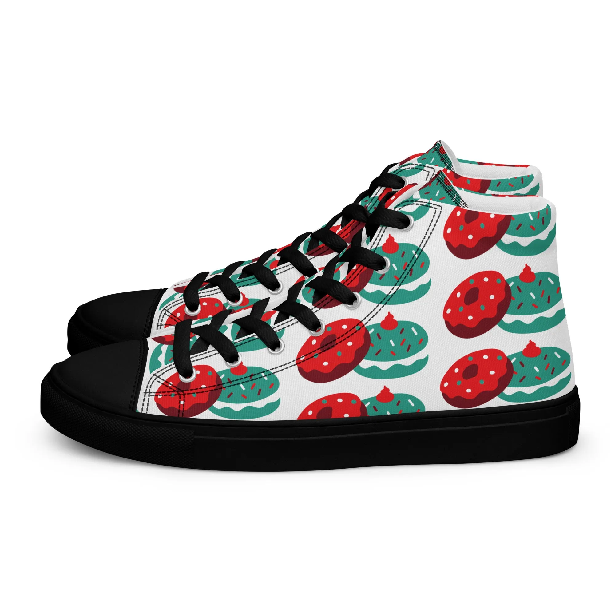 Women Christmas High Top Canvas Shoes (Glamourange Holiday Magic Canvas Shoes For Women - 0014)
