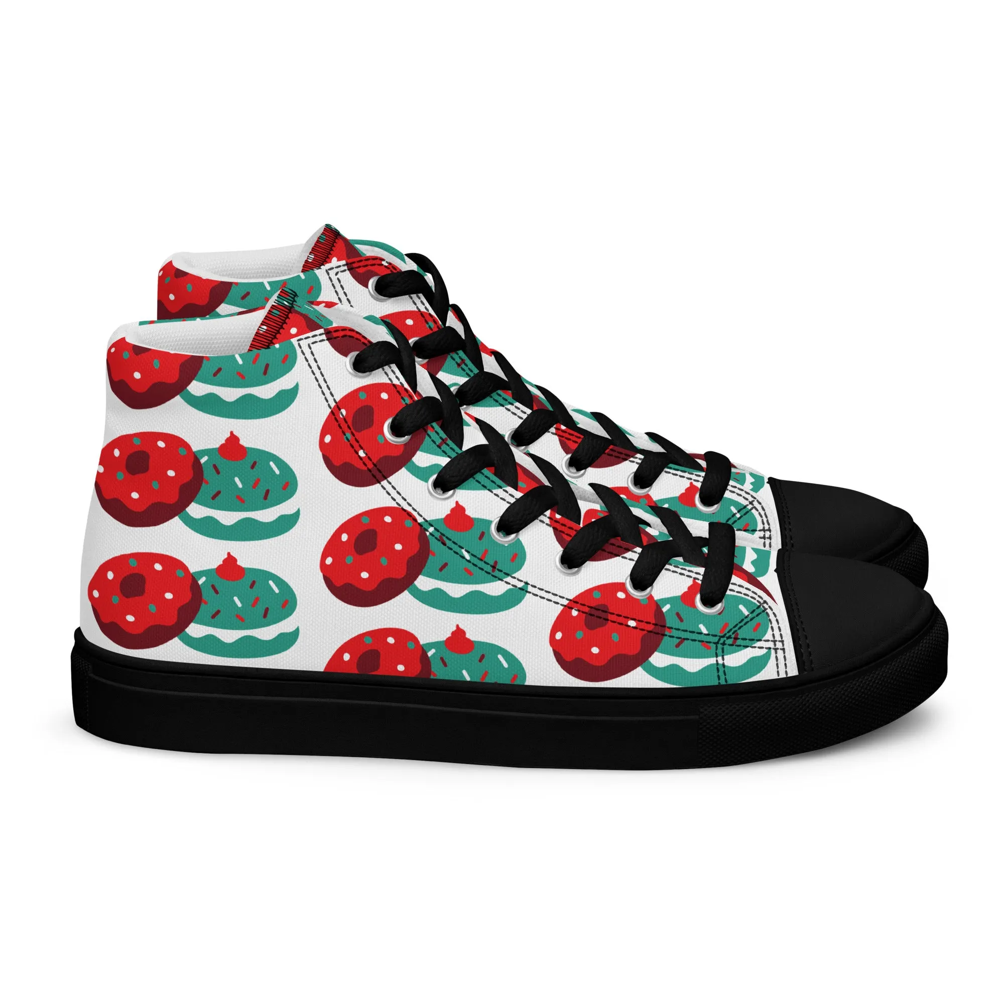 Women Christmas High Top Canvas Shoes (Glamourange Holiday Magic Canvas Shoes For Women - 0014)