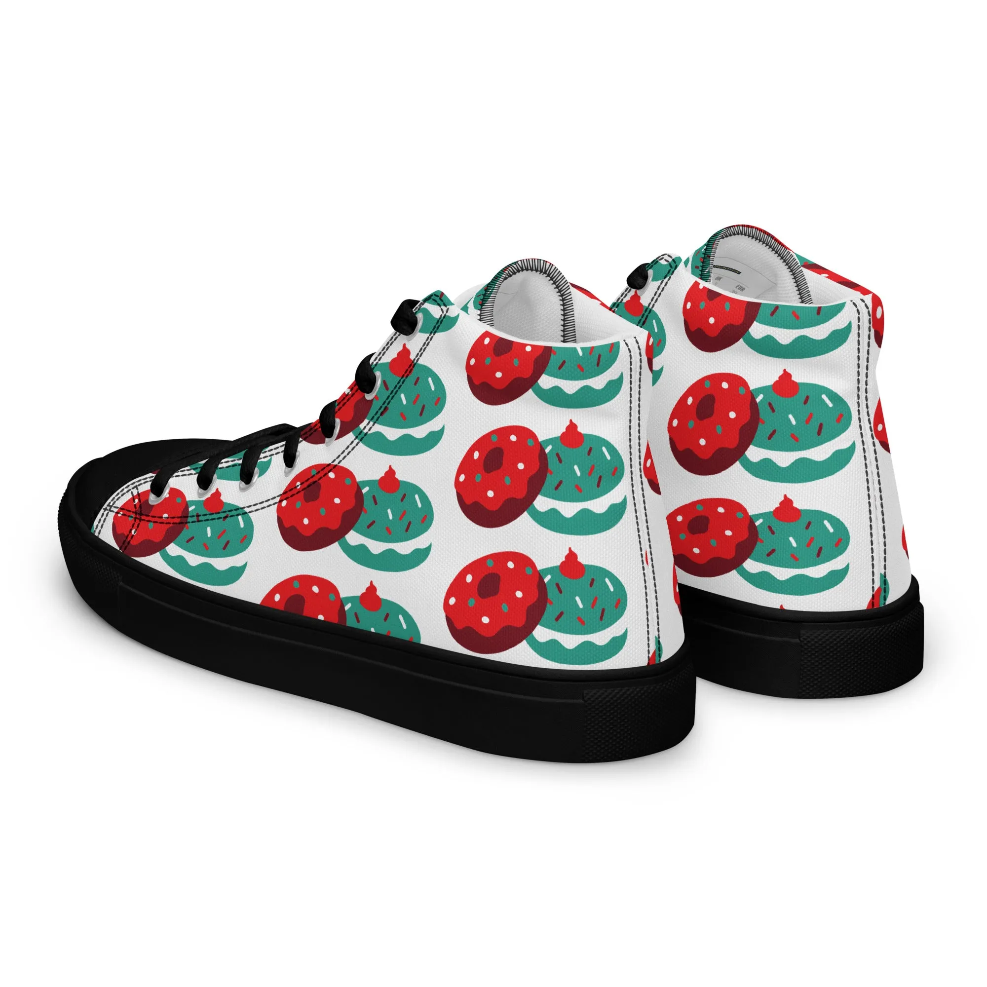 Women Christmas High Top Canvas Shoes (Glamourange Holiday Magic Canvas Shoes For Women - 0014)