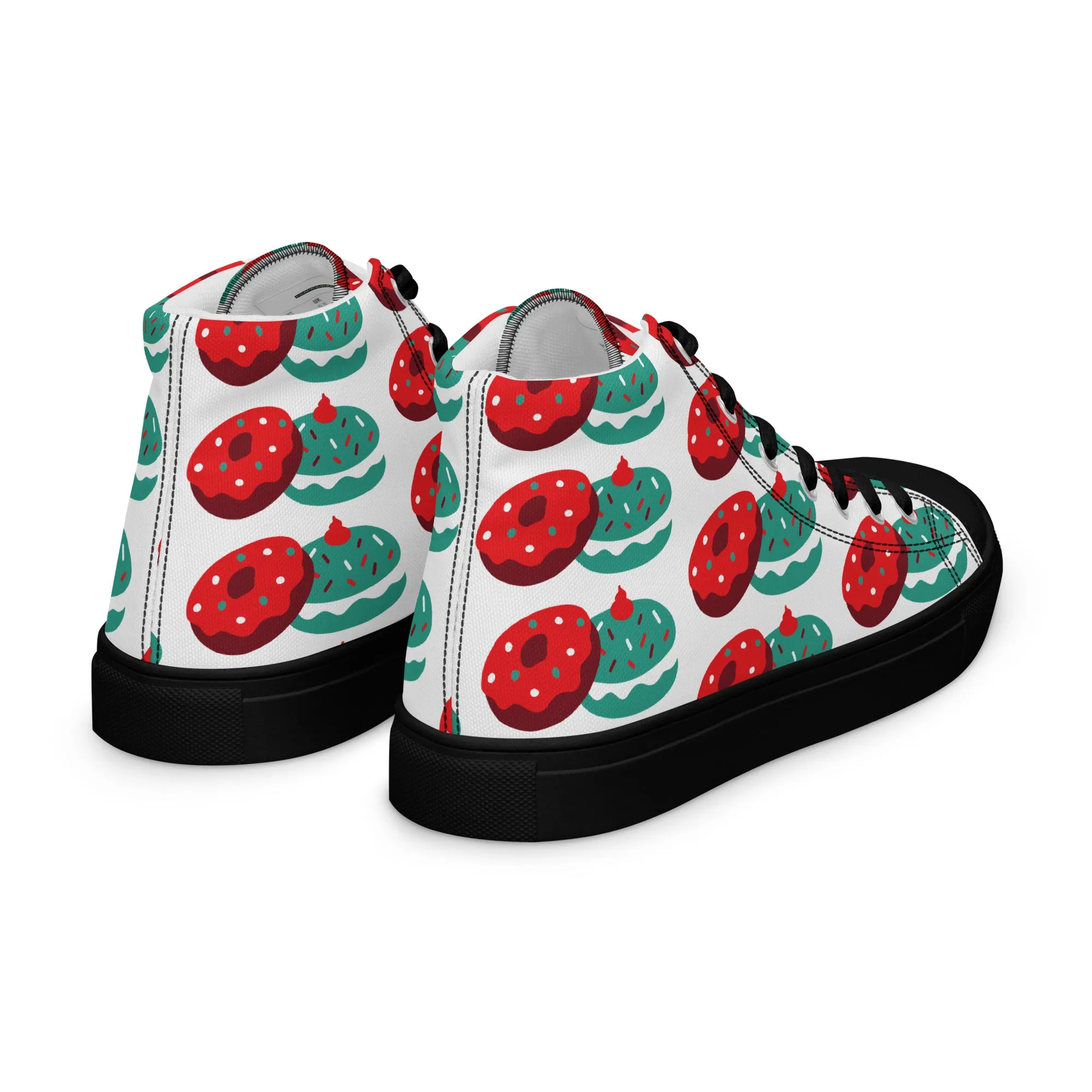Women Christmas High Top Canvas Shoes (Glamourange Holiday Magic Canvas Shoes For Women - 0014)