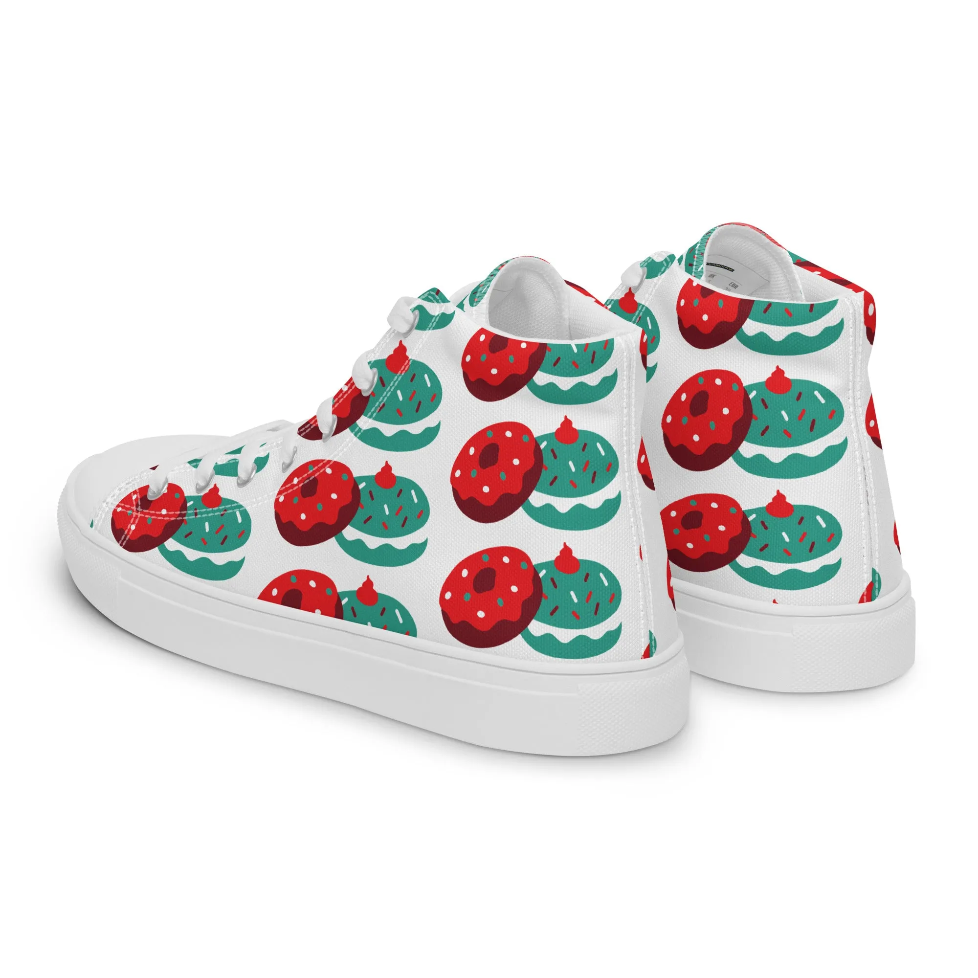 Women Christmas High Top Canvas Shoes (Glamourange Holiday Magic Canvas Shoes For Women - 0014)