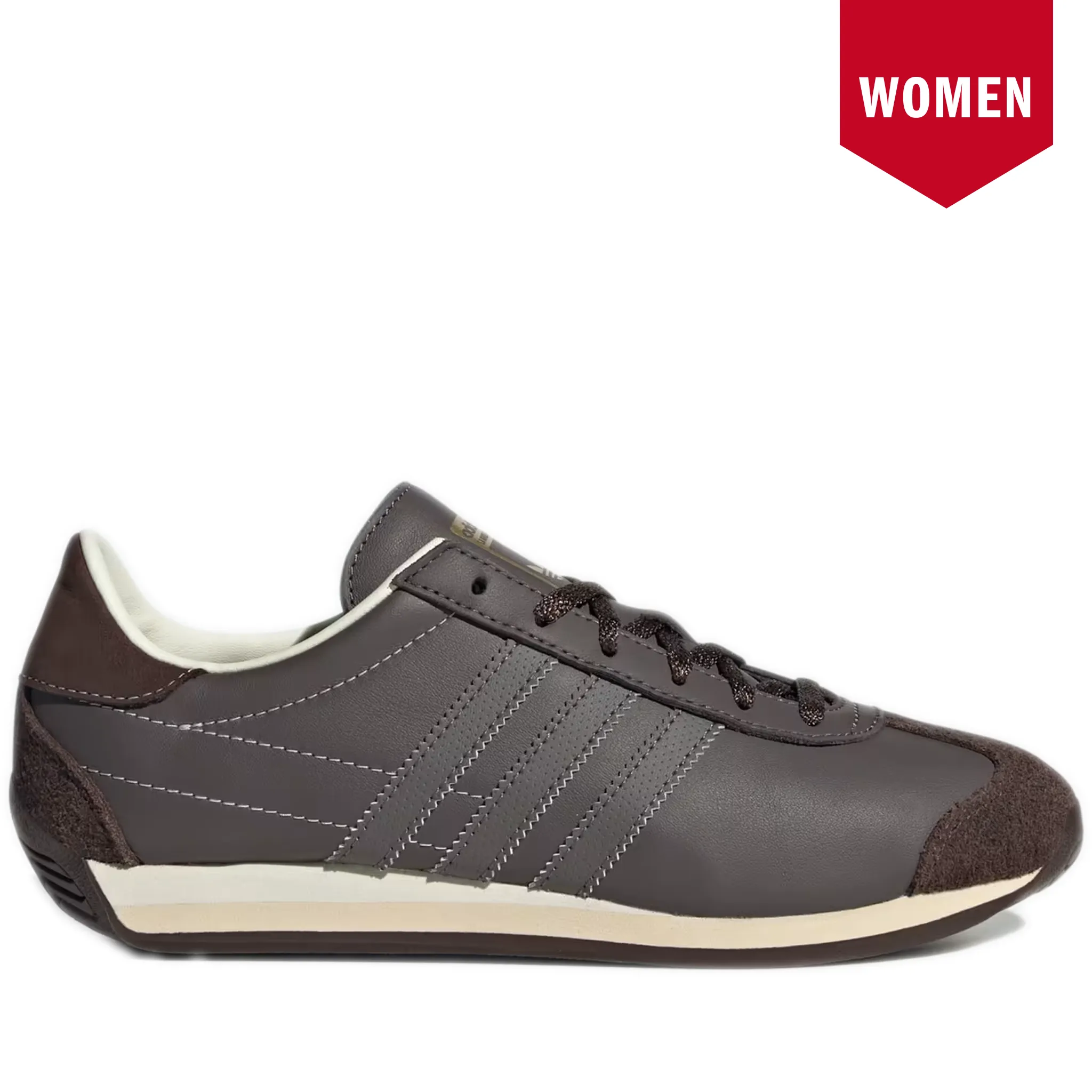 Women's Adidas Country OG Shoes - Charcoal / Brown / Off White