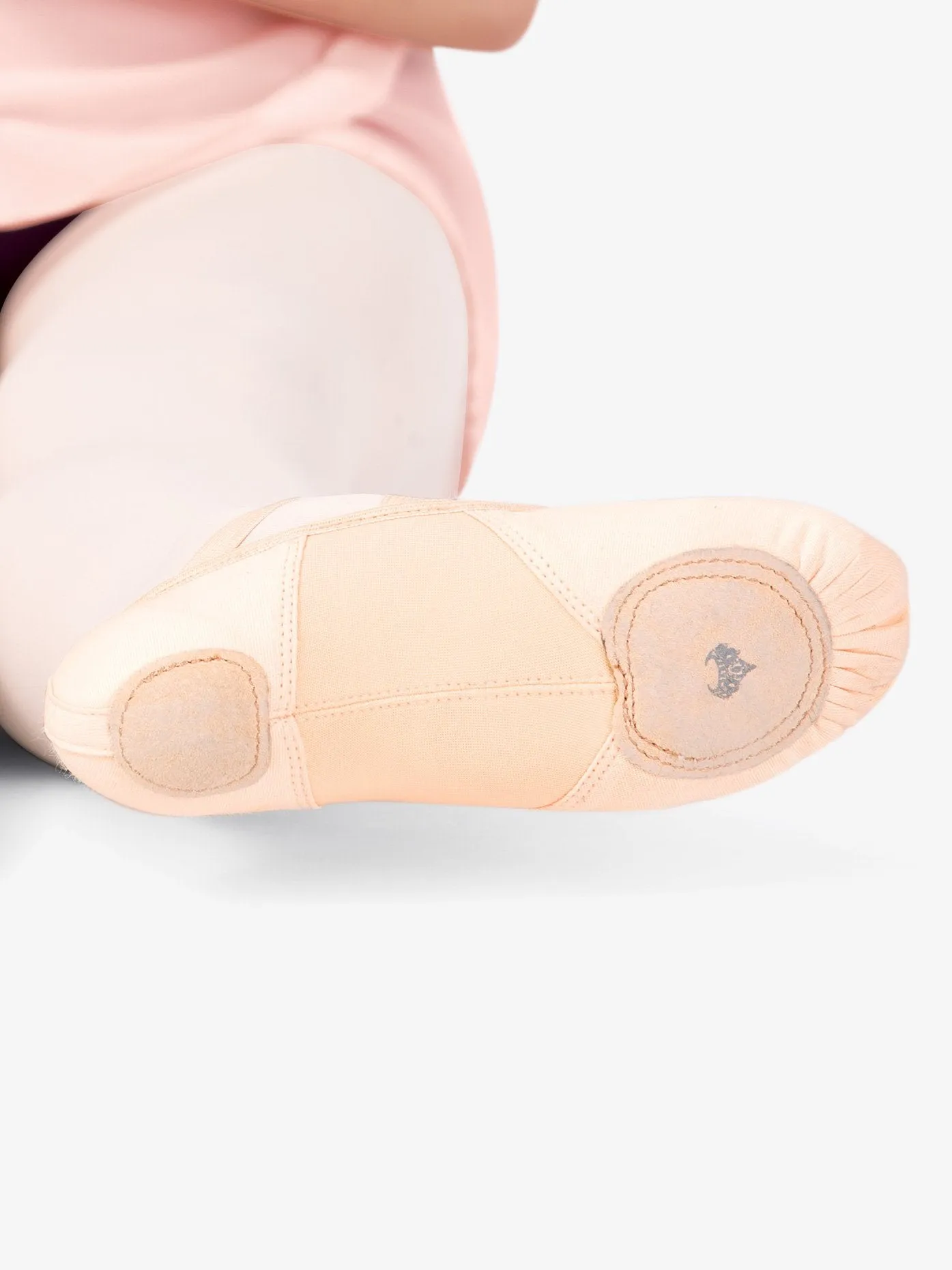Womens Canvas Nylon Spandex Insert Split Sole Ballet Shoes
