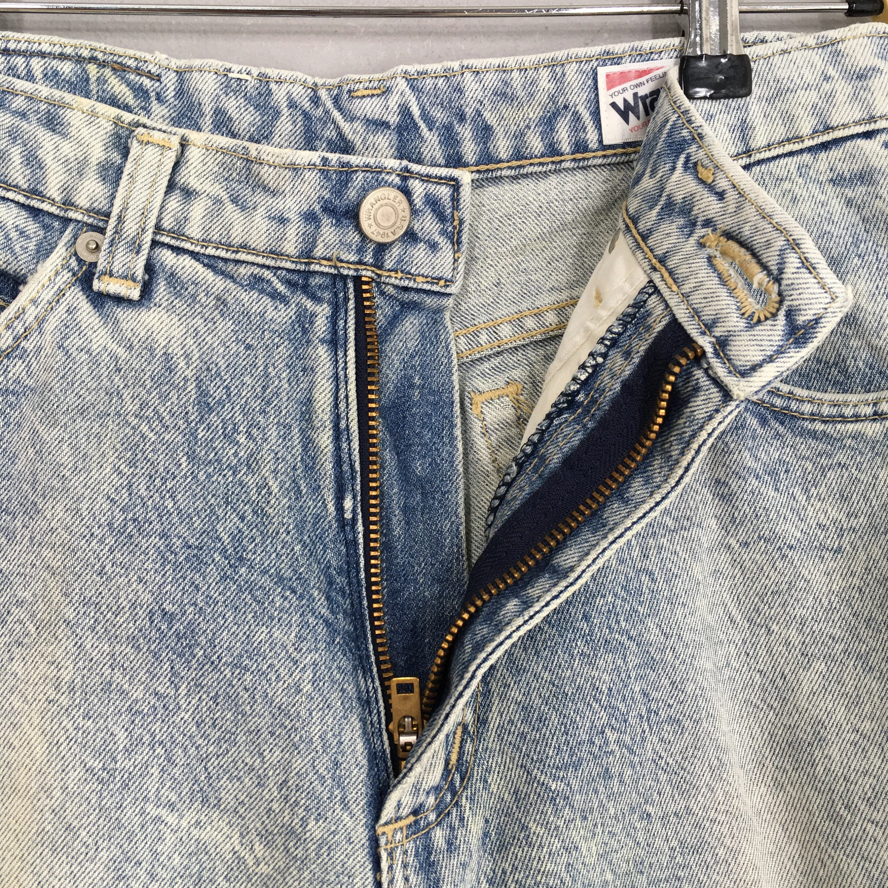 Wrangler Usa Acid Wash Blue Jeans Size 27x28