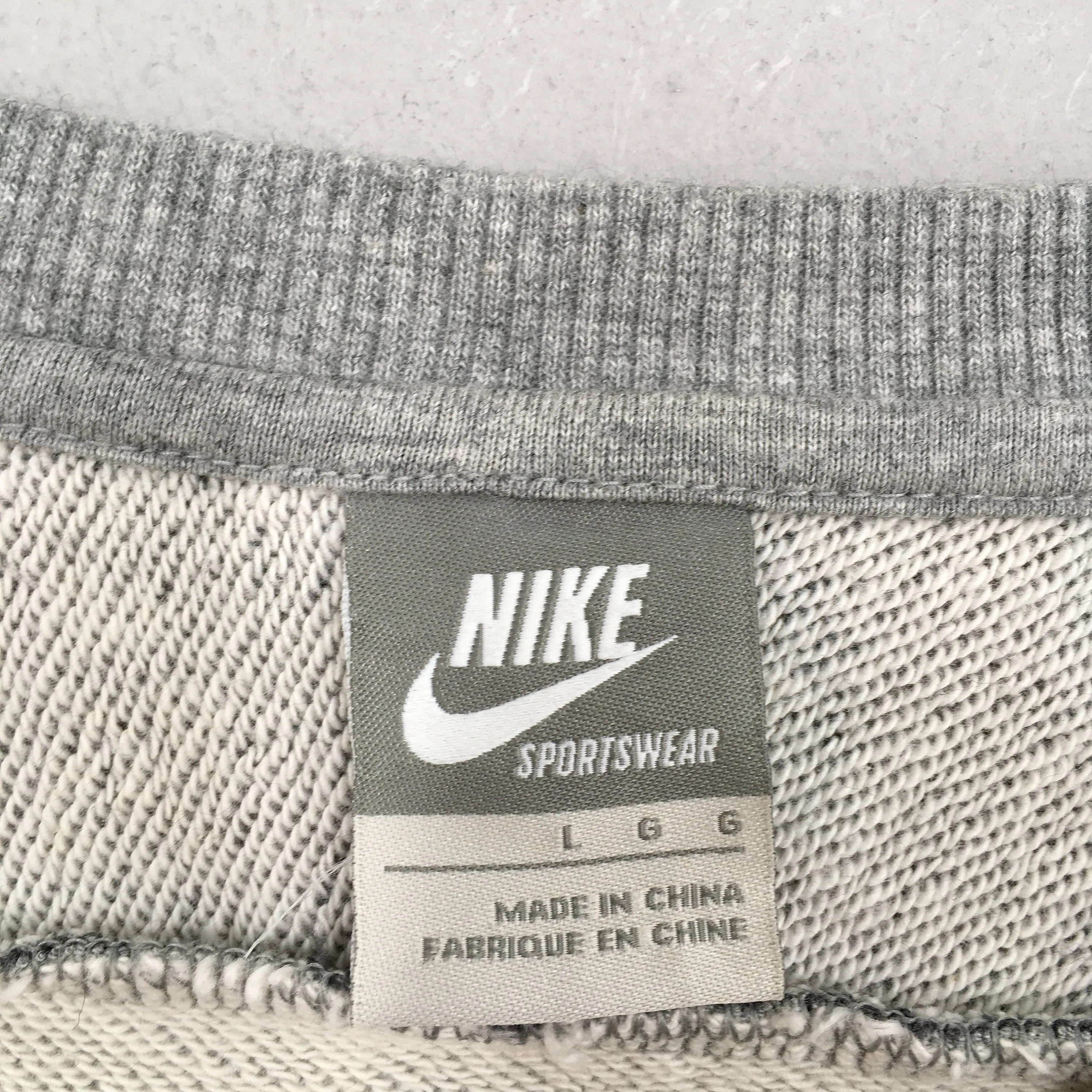 Y2K Nike Swoosh Gray Sweatshirt Small