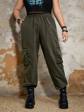 Zip Pocket Side Cargo Pants