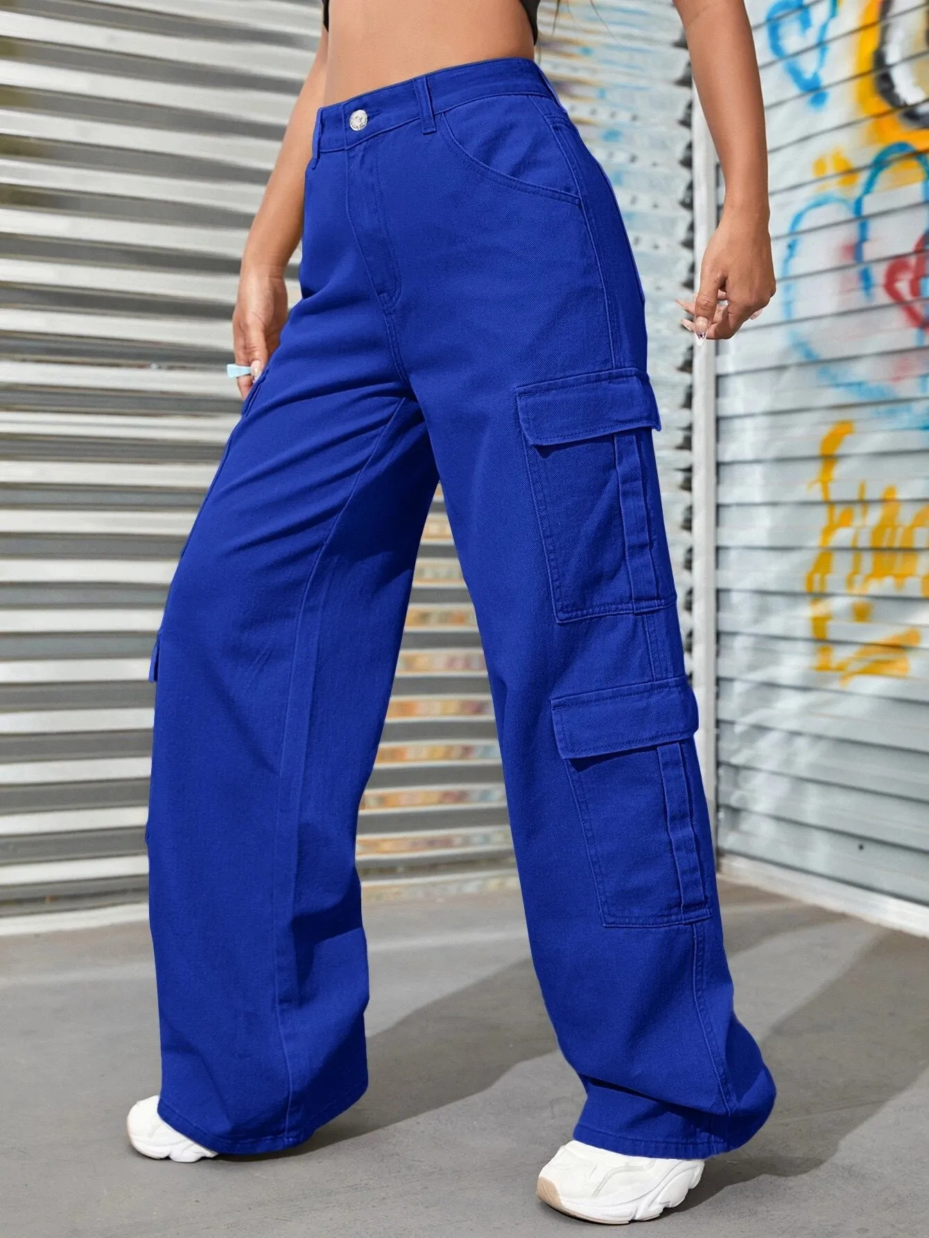 Zipper Flap Pocket Cargo Jean