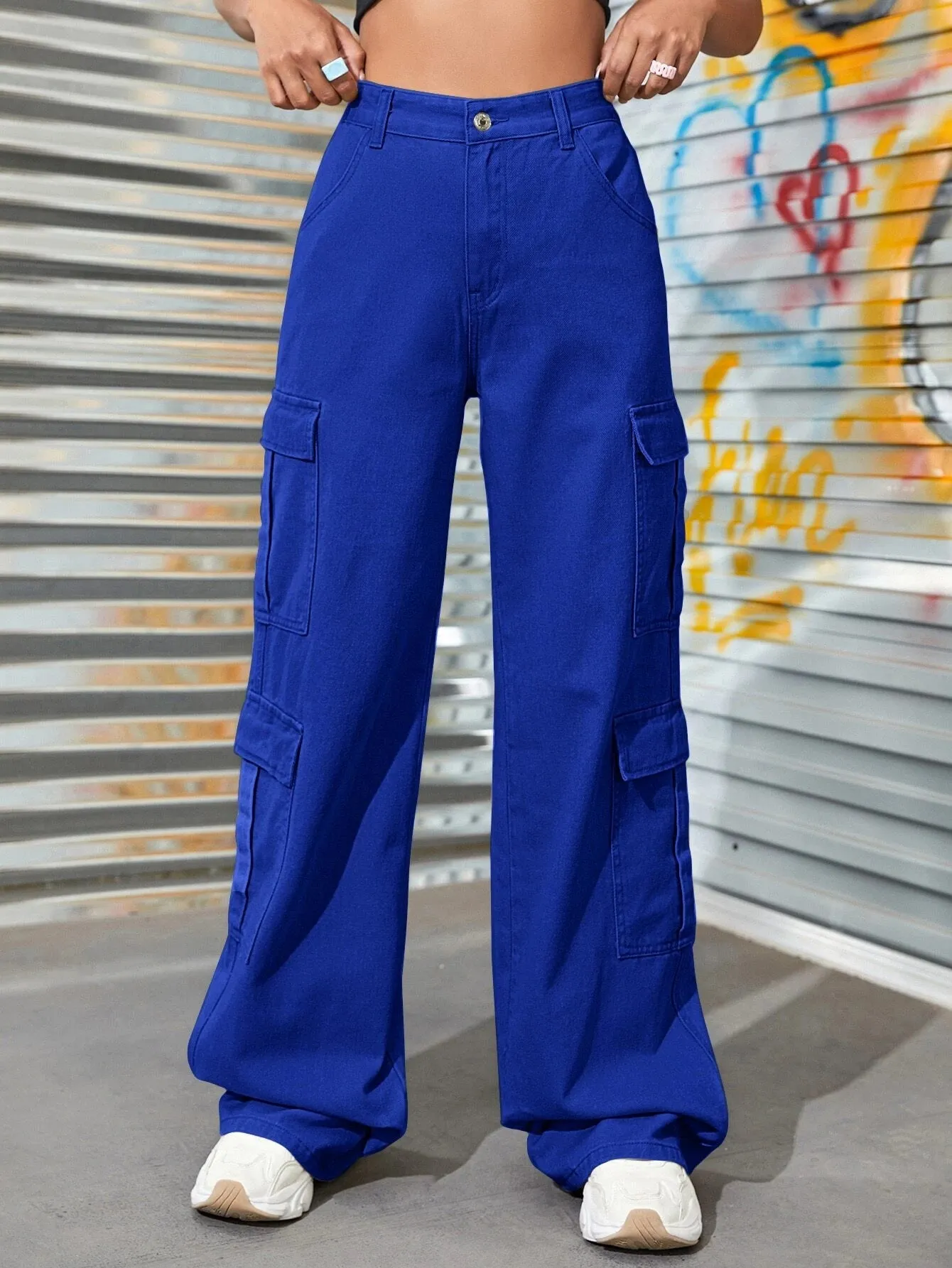 Zipper Flap Pocket Cargo Jean